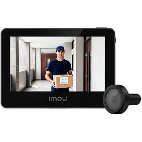 Wi-fi durų akutė su monitoriumi 5MP Imou Door View juoda 